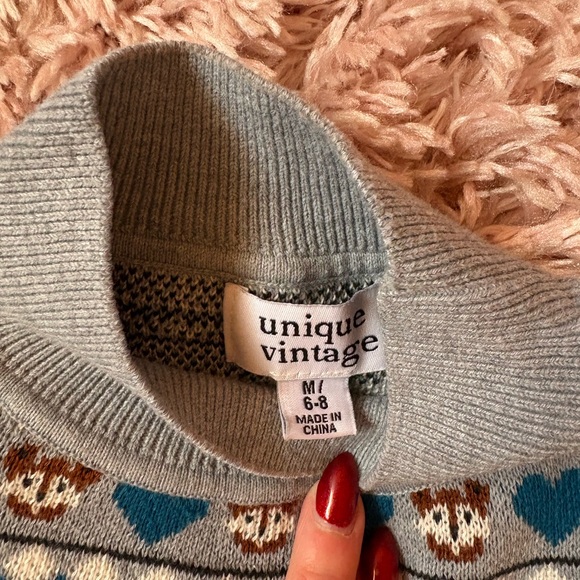 Unique Vintage Gray Fox Faire Isle Knit Sweater Size Medium - Picture 8 of 8